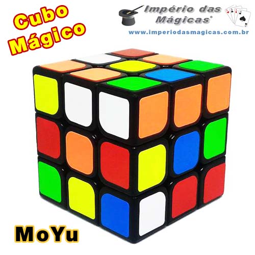 Cubo Magico Profissional 3x3 Moyu MF3RS Preto - Cubo Store - Sua